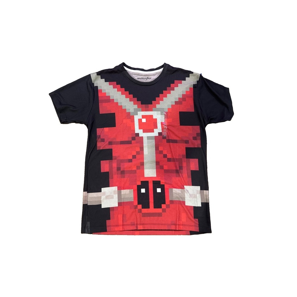Marvel Deadpool Pixel Costume All Over Print T-Shirt Men's Medium NWOT
